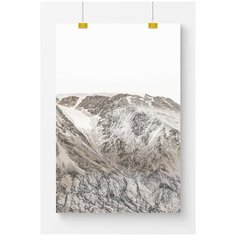 Постер на стену для интерьера Postermarkt Серые горы, размер 50х70 см, постеры картины для интерьера в тубусе