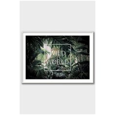 Постер на стену для интерьера Postermarkt Wild world, постер в белой рамке 40х50 см, постеры картины для интерьера в белой рамке