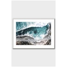Постер на стену для интерьера Postermarkt Море с высоты птичьего полета №8, постер в белой рамке 30х40 см, постеры картины для интерьера в белой рамке