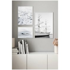 Набор из трех постеров Postermarkt в белых рамках, Набор #10