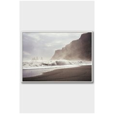 Постер на стену для интерьера Postermarkt Берег моря №2, постер в белой рамке 30х40 см, постеры картины для интерьера в белой рамке