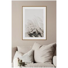 Постер на стену для интерьера Postermarkt Колосья №3, постер в золотой рамке 50х70 см, постеры картины для интерьера в золотой рамке