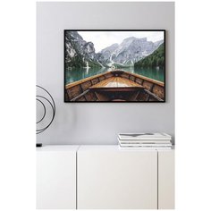 Постер в рамке Postermarkt "Лодка на озере", 40х50 см