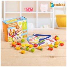 IQ-ZABIAKA Набор для сортировки-сортер «Вкусная тарелка», по методике Монтессори, 4655803