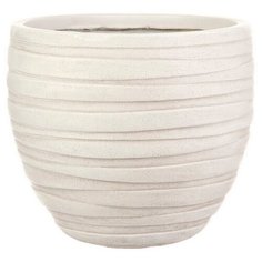 ROWR36-AW Кашпо Роу Круглое, файберстоун, слоновая кость, D36 H31.5 cm Idealist