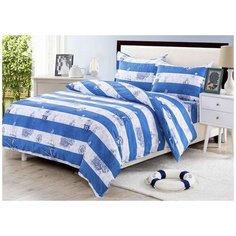 Постельное белье семейное Valtery AP-14, поплин, 2 наволочки 70 х 70 см, цветной