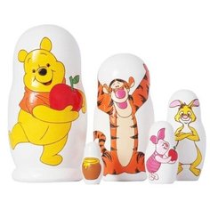 Развивающая игрушка Ulanik Матрешка Disney Винни Пух (dis-msg0502-001), белый