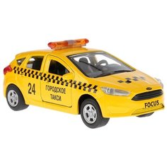 Технопарк Машина Ford Focus хэчбэк Такси 12 см инерционная (металл) 269482 с 3 лет