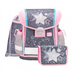 Belmil Ранец Classy Shine Like a Star Set с наполнением (403-13/O/9SET), серый/розовый