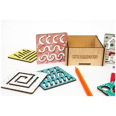 WoodLand Toys Линейки трафареты. Милые орнаменты