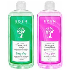 Eden набор: тоник для лица для всех типов кожи 250мл+гель для умывания 250 мл