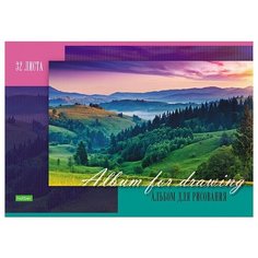 "ECO" альбом для рисования 32л А4ф на скобе серия -Гармония природы- Hatber