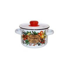 Кастрюля эмал.цил.1,5л белосн. Смак 1с15с/1 СтальЭмаль