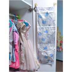 Органайзер Lili Dreams в шкафчик для детского сада на петельках мини, Киса в голубом