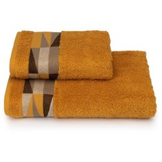 Полотенце Triangoli - 50х90, 70х130 см - Цвет 15-0960 - горчичный (Комплект - 2 шт) Cleanelly