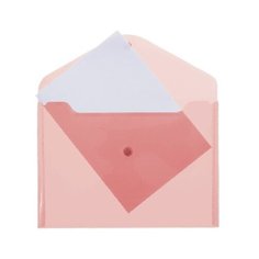 Папка-конверт с кнопкой А4 "Attomex" 120мкм, полупрозр. красн. 3071818