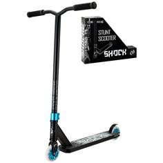 Трюковый самокат City-Ride SHOCK, Алюминиевый хомут и алюминиевые диски , алюминиевая дека 50*10 см. ,высота руля Y-Bar сталь: 56 см, усиленная передняя вилка с 2-х болтовым алюминиевым анодированным хомутом , компрессия вилки HIC , резиновые грипсы T