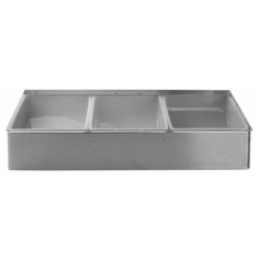 Контейнер для специй и соусов, 3 отделения, серебряный, металл, CD3, Prohotel