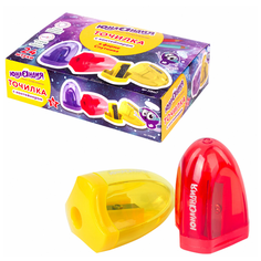 Точилка юнландия «Спутник», с контейнером, пластиковая, корпус ассорти