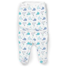 Конверт для пеленания SwaddleMe Footsie киты, размер S/M Summer Infant