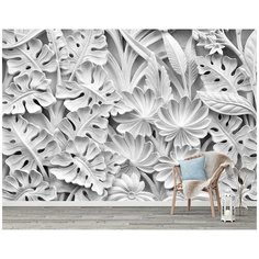 M04504-03 Фотообои Флизелиновые с виниловым покрытием Поверхности 3Д "Лепнина" 400х270 см Barton Wallpapers