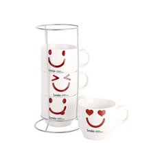 Набор кружек 150мл на подставке Стиль 5092 Коралл