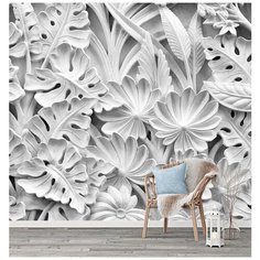 M04503-03 Фотообои Флизелиновые с виниловым покрытием Поверхности 3Д "Лепнина" 300х270 см Barton Wallpapers