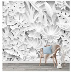 M04503-02 Фотообои Флизелиновые с виниловым покрытием Поверхности 3Д "Лепнина" 300х270 см Barton Wallpapers