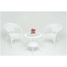 Комплект для отдыха GG-04-07-04 "WHITE" (два кресла + столик) Vinotti