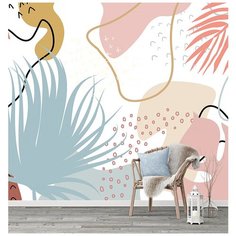 N01103 Фотообои Флизелиновые с виниловым покрытием Абстракция "Листья" 300х270 см Barton Wallpapers