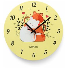 Настенные часы "Cat love" 31 3D Decor