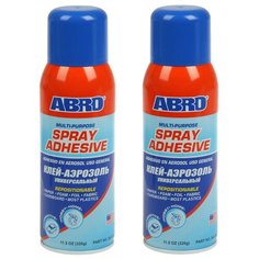 Клей аэрозоль универсальный ABRO SPRAY ADHESIVE Made in U.S.A. Многофункциональный высокопрочный клей 326 мл. Комплект 2 шт. SA-300(2)