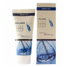 Очищающая пенка для умывания с коллагеном FARM STAY Collagen Pure Cleansing Foam 180 мл. Farmstay