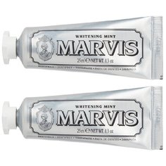 Комплект зубных паст Marvis Whitening Mint Отбеливающая мята, 2 шт по 25 мл