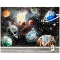 K05304 Фотообои Флизелиновые с виниловым покрытием Детские "Космос" 400х270 см Barton Wallpapers
