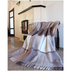 Плед шерстяной Klippan, дизайн "Песочный меланж", р-р 140х205 см, Латвия