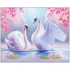 Алмазная мозаика Алмазная Фея A-0269. Грациозные лебеди
