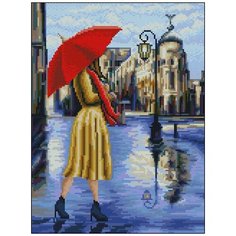 Алмазная мозаика Алмазная Фея 0123. Девушка с зонтиком