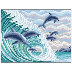 Алмазная мозаика Алмазная Фея 0092. Дельфины