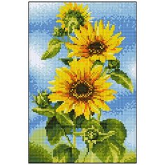 Алмазная мозаика Алмазная Фея 0181. Подсолнухи