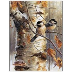 Алмазная мозаика Алмазная Фея A-0390. Воробьи