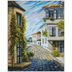 Алмазная мозаика Алмазная Фея 0170. Курортный городок