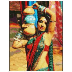 Алмазная мозаика Алмазная Фея 0135. Индианка с кувшинами
