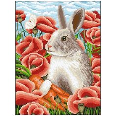Алмазная мозаика Алмазная Фея 0152. Заяц в маках