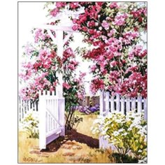 Алмазная мозаика Алмазная Фея A-0238. Калитка в сад