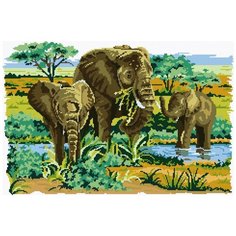 Алмазная мозаика Алмазная Фея 0021. Слоны