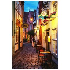 Алмазная мозаика Алмазная Фея A-0209. На город опускался вечер