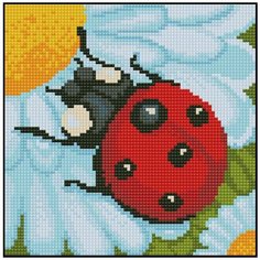 Алмазная мозаика Алмазная Фея 0059. Божья коровка