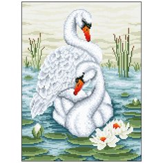 Алмазная мозаика Алмазная Фея 0079. Лебеди