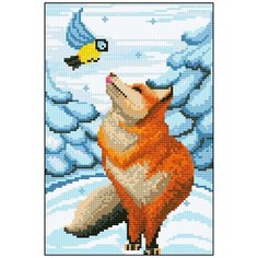 Алмазная мозаика Алмазная Фея 0061. Лиса и птица